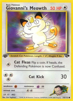 Giovanni's Meowth GC-74 Common Light Played Englisch