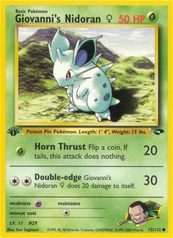 Giovanni's Nidoran [F] GC-75 Common Light Played Englisch