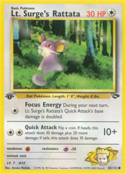 Lt. Surge's Rattata GC-85 Common Played Englisch