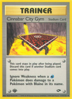 Cinnabar City Gym GC-113 Uncommon Played Englisch