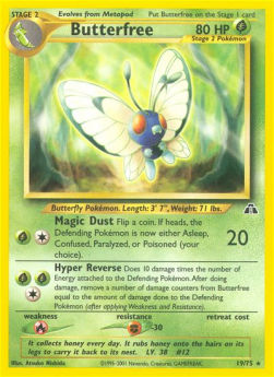 Butterfree NDI-19 Rare Poor Englisch