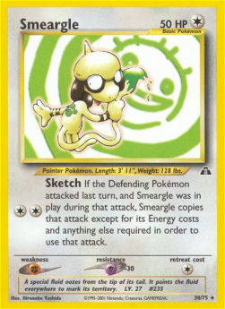 Smeargle NDI-30 Rare Played Englisch 1. Auflage