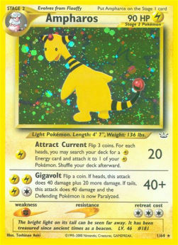 Ampharos NR-1 Holo Rare Played Englisch