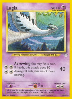 Lugia NR-20 Rare Played Deutsch