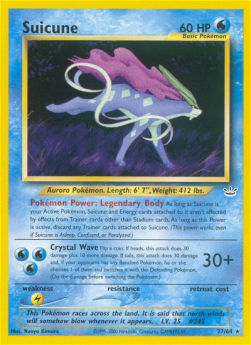 Suicune NR-27 Rare Poor Deutsch