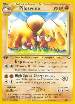Piloswine NR-36 Uncommon Poor Englisch