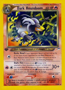 Dunkles Hundemon NDE-7 Holo Rare Light Played Deutsch