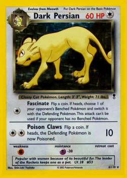 Dark Persian LC-6 Holo Rare Played Englisch