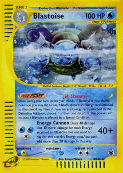 Blastoise EX-4 Holo Rare Poor Englisch Reverse Holo