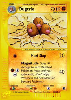 Dugtrio EX-10 Holo Rare Light Played Englisch