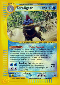 Feraligatr EX-12 Holo Rare Light Played Englisch Reverse Holo