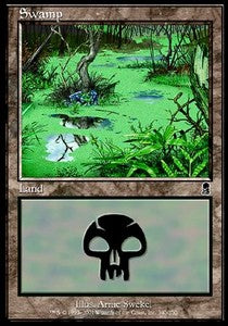 Swamp (V.2) ODY-340 Land Played Englisch Foil