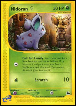 Nidoran SK-81 Common Light Played Deutsch Reverse Holo