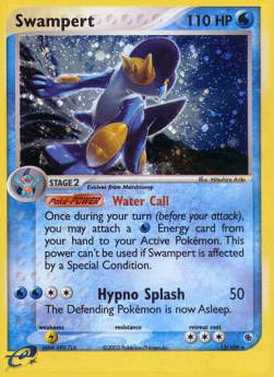Swampert (Water Call) RS-13 Holo Rare Good Spanisch