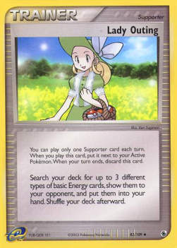 Lady Outing RS-83 Uncommon Light Played Deutsch Reverse Holo