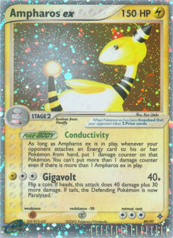Ampharos ex DR-89 Ultra Rare Near Mint Deutsch
