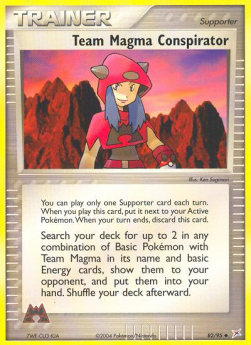 Team Magma Verschwörer MA-82 Uncommon Excellent Deutsch Reverse Holo