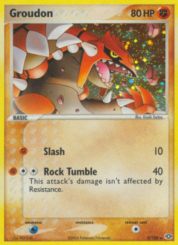Groudon EM-5 Holo Rare Played Deutsch