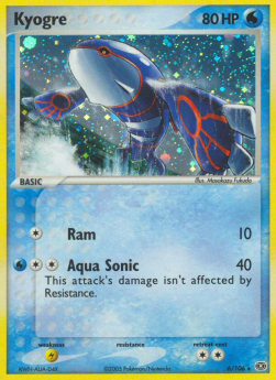 Kyogre EM-6 Holo Rare Played Deutsch