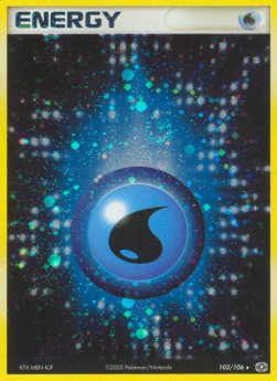 Water Energy EM-103 Holo Rare Light Played Englisch