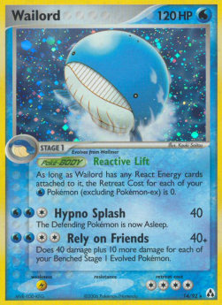 Wailord LM-14 Holo Rare Light Played Deutsch