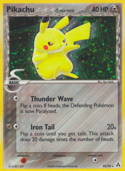 Pikachu δ Delta Species LM-93 Secret Rare Excellent Deutsch