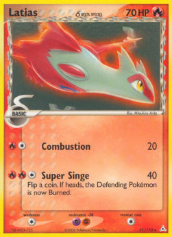 Latias δ Delta Species HP-21 Rare Played Deutsch