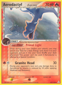 Aerodactyl δ Delta Species HP-35 Uncommon Light Played Deutsch