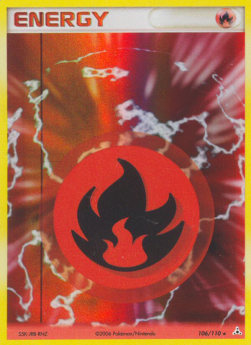 Fire Energy HP-106 Holo Rare Poor Englisch