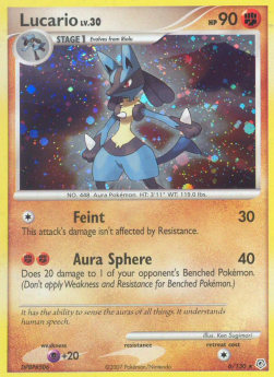 Lucario Lv.30 DP-6 Holo Rare Light Played Deutsch