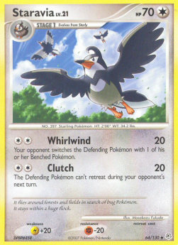 Staravia Lv.21 DP-64 Uncommon Light Played Deutsch Reverse Holo