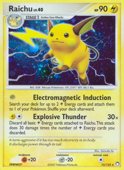 Raichu Lv.40 MT-15 Holo Rare Light Played Deutsch