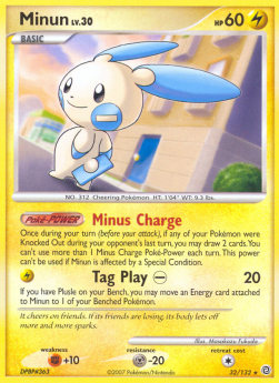 Minun Lv.30 SW-32 Rare Light Played Deutsch