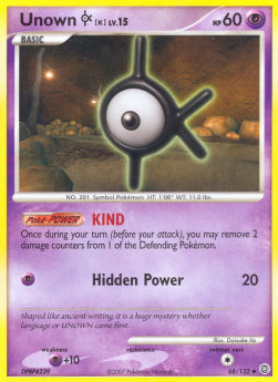 Unown [K] Lv.15 SW-68 Uncommon Poor Französisch Reverse Holo