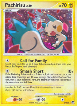 Pachirisu Lv.30 GE-5 Holo Rare Light Played Deutsch