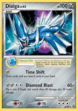 Dialga Lv.63 MD-4 Holo Rare Light Played Deutsch Reverse Holo