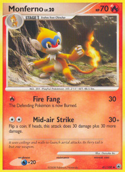 Panpyro Lv.20 MD-41 Uncommon Played Deutsch Reverse Holo