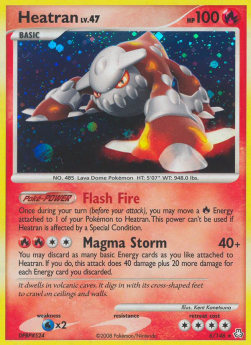 Heatran Lv.47 LA-6 Holo Rare Played Deutsch