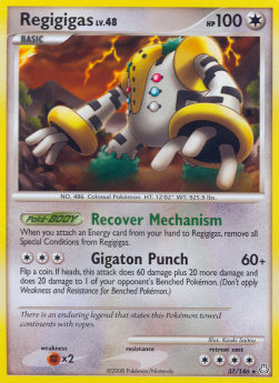 Regigigas Lv.48 LA-37 Rare Light Played Deutsch
