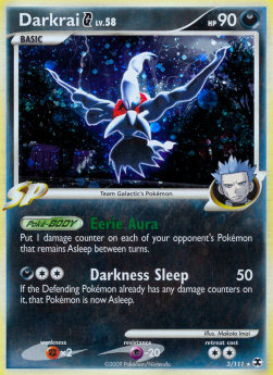 Darkrai [G] Lv.58 RR-3 Holo Rare Played Deutsch