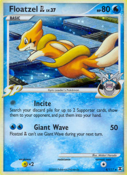 Floatzel [GL] Lv.37 RR-4 Holo Rare Played Französisch Reverse Holo