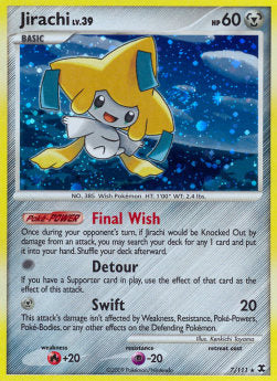 Jirachi Lv.39 RR-7 Holo Rare Light Played Deutsch Reverse Holo