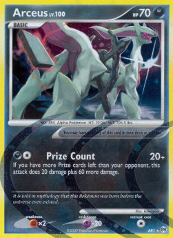 Arceus Lv.100 AR-AR1 Holo Rare Light Played Deutsch