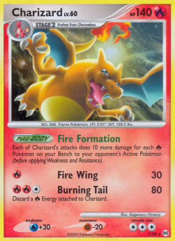 Glurak Lv.60 AR-1 Holo Rare Played Deutsch Reverse Holo