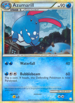 Azumarill HS-2 Holo Rare Good Deutsch Reverse Holo
