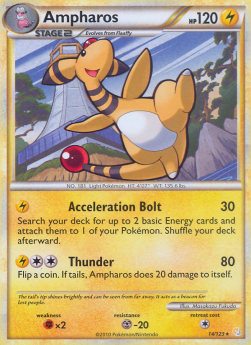 Ampharos HS-14 Rare Excellent Deutsch