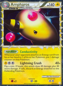 Ampharos HS-105 Ultra Rare Excellent Deutsch