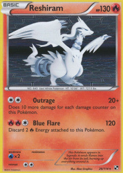 Reshiram BLW-26 Holo Rare Poor Deutsch