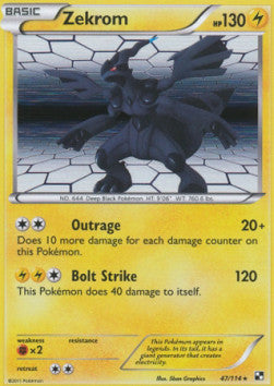 Zekrom BLW-47 Holo Rare Played Deutsch