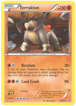 Terrakion NVI-73 Holo Rare Played Französisch